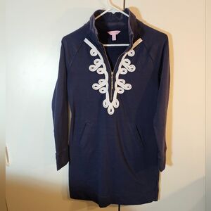 Lilly Pulitzer Blue and White Floral Dress